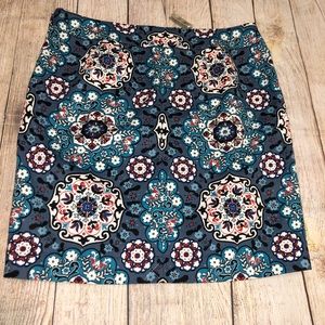 Loft Floral Petite Straight Skirt